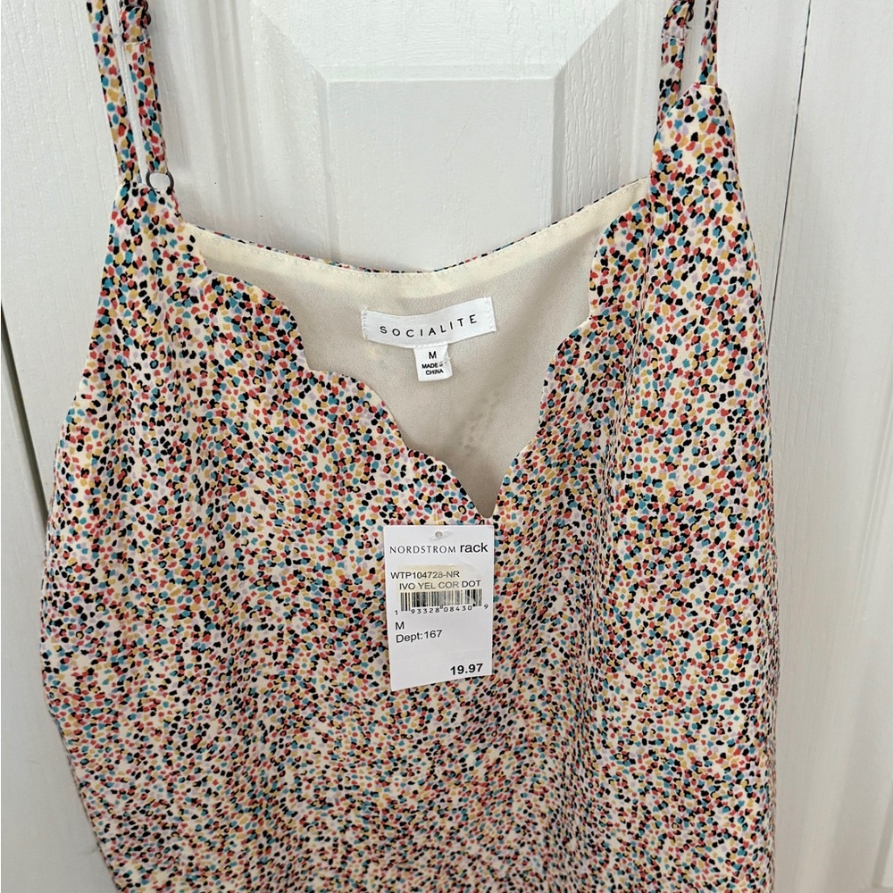 Socialite Colorful Dot Spaghetti Strap Top - New with Tags!!